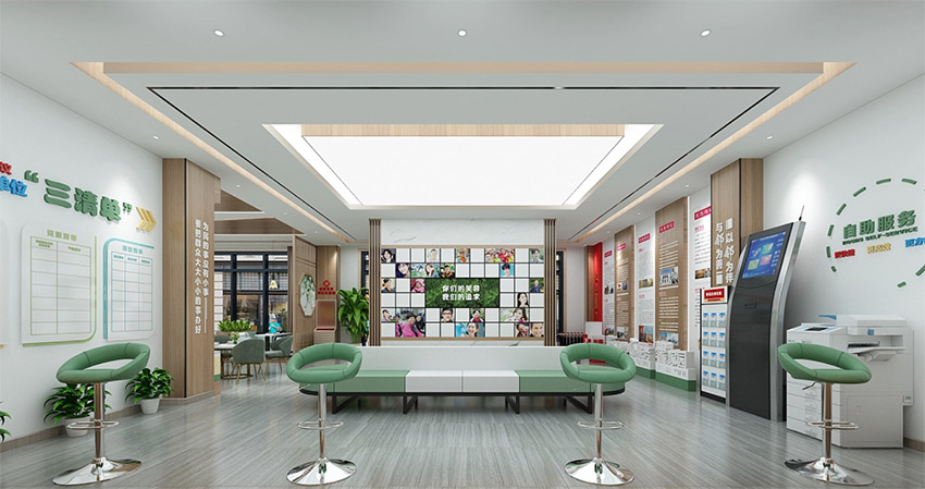 黨建展廳、街道社區(qū)文化、黨群服務(wù)中心、新時(shí)代驛站—美刻與您同行！